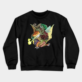 Zombie Alien Dragon Crewneck Sweatshirt